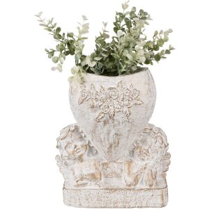 Clayre & Eef 6TE0508 Vaso di fiori Angel 23x13x25 cm Bianco Vintage
