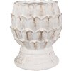 Clayre & Eef 6TE0510M Vaso da fiori bianco Ø 15x18 cm
