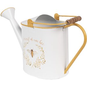Clayre & Eef 6Y5510 Decorazione Annaffiatoio Bianco Giallo 39x13x21 cm