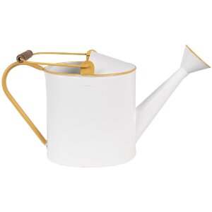Clayre & Eef 6Y5510 Decorazione Annaffiatoio Bianco Giallo 39x13x21 cm