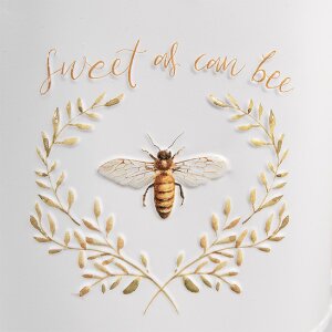 Clayre & Eef 6Y5510 Decorazione Annaffiatoio Bianco Giallo 39x13x21 cm