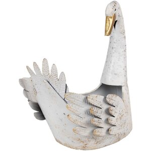 Clayre & Eef 6Y5513 Portapiante Cigno Bianco 44x26x43 cm