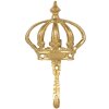 Clayre & Eef 6Y5547 Gancio a muro Corona Oro 10x3x17 cm