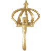 Clayre & Eef 6Y5547 Gancio a muro Corona Oro 10x3x17 cm