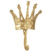 Clayre & Eef 6Y5548 Gancio a muro Corona Oro 11x3x18 cm