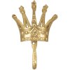 Clayre & Eef 6Y5548 Gancio a muro Corona Oro 11x3x18 cm