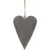 Clayre & Eef 6Y5569S Decorazione cuore appeso Grigio 11x2x8 cm