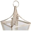 Clayre & Eef 6Y5585 Lanterna Beige 26x26x47 cm Vetro ferro antico