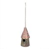 Clayre & Eef 6Y5599 Casetta per uccelli rosa Ø 17x33/70 cm Ferro tondo stile country