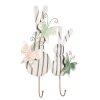 Clayre & Eef 6Y5600 Gancio a muro Coniglio Bianco Grigio 35x6x47 cm