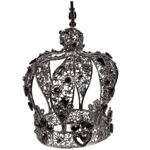 Juleeze JZCR0008 Corona grigia Ø 9x18 cm metallo