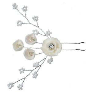 Juleeze JZHC0057 Forcina per capelli color argento bianco...