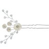 Juleeze JZHC0057 Forcina per capelli color argento bianco 6x1x12 cm