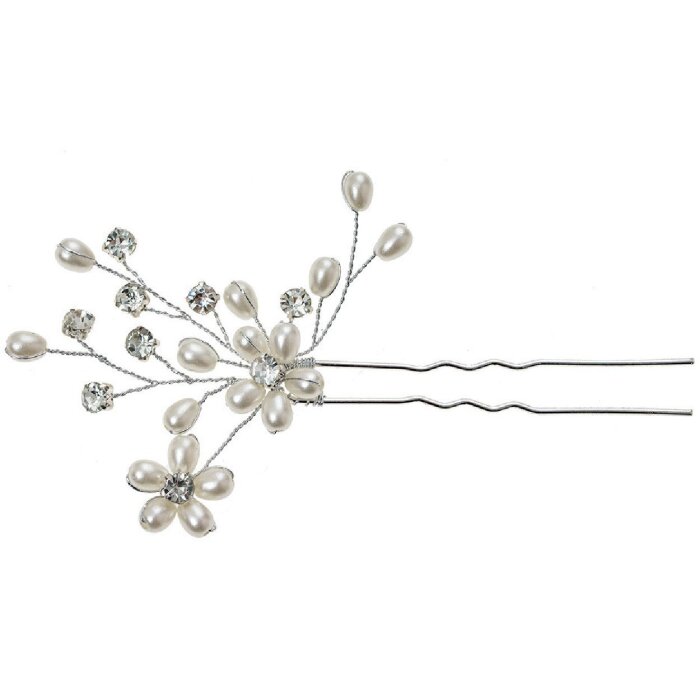 Juleeze JZHC0059 Forcina per capelli color argento 6x1x12 cm