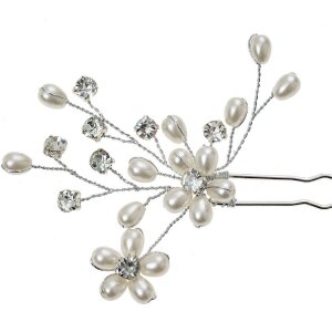 Juleeze JZHC0059 Forcina per capelli color argento 6x1x12 cm