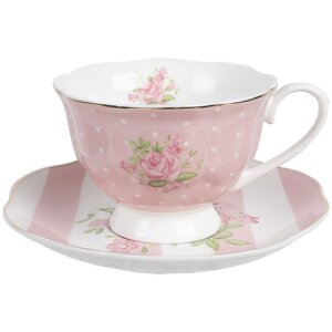 Tazza da caffè con piattino 12x9x6 cm 200 ml...