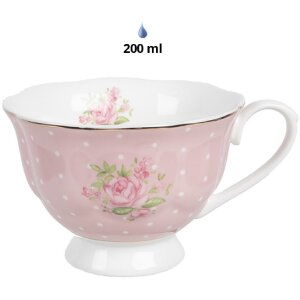Tazza da caffè con piattino 12x9x6 cm 200 ml Clayre & Eef SWRKS