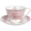 Tazza da caffè con piattino 12x9x6 cm 200 ml Clayre & Eef SWRKS