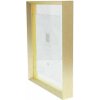Deknudt S028A1 Cornice in vetro oro alluminio striscia galleggiante effetto foto 13x18cm 18x24cm