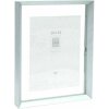 Deknudt S028D1 Cornice in vetro argento alluminio striscia galleggiante effetto foto 13x18 cm 18x24 cm
