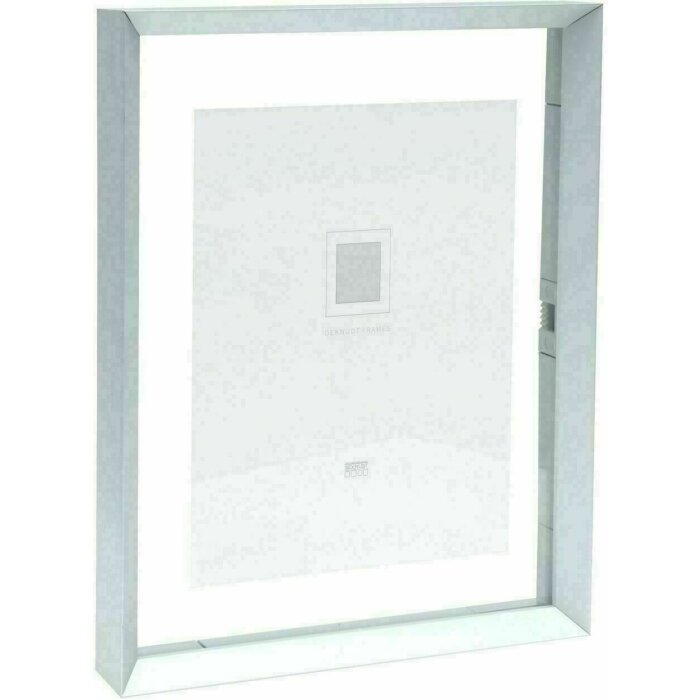 Deknudt S028D1 Cornice in vetro argento alluminio striscia galleggiante effetto foto 20,0 x30,0 cm; 30,0 x40,0 cm