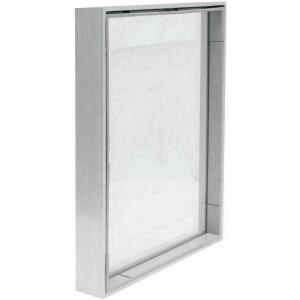 Deknudt S028D1 Cornice in vetro argento alluminio striscia galleggiante effetto foto 20,0 x30,0 cm; 30,0 x40,0 cm