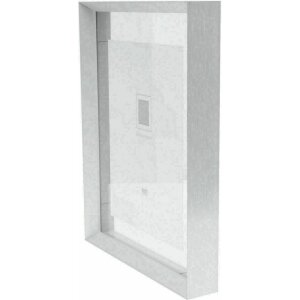 Deknudt S028D1 Cornice in vetro argento alluminio striscia galleggiante effetto foto 30,0 x40,0 cm; 40,0 x50,0 cm