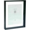 Deknudt S028K2 Cornice in vetro nero alluminio Striscia galleggiante effetto foto 13x18 18x24cm