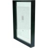 Deknudt S028K2 Cornice in vetro nero alluminio Striscia galleggiante effetto foto 13x18 18x24cm