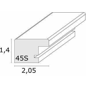 Deknudt S45SH2 Cornice moderna in legno naturale scuro marrone 10,0x15,0 cm