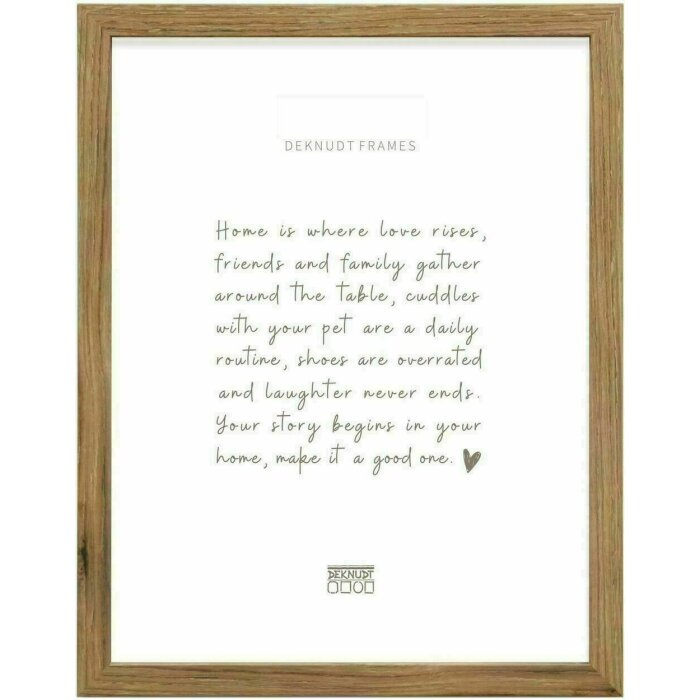 Deknudt S45SH2 Cornice moderna in legno naturale scuro marrone 30,0 x45,0 cm
