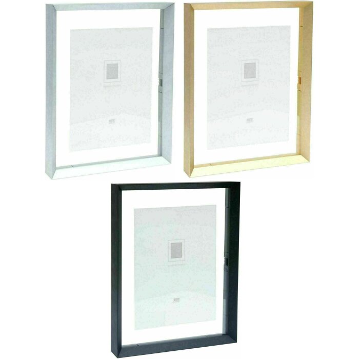 Deknudt S028 Cornice di vetro galleggiante Oro Argento Nero 18x24 20x25 30x40 40x50 cm