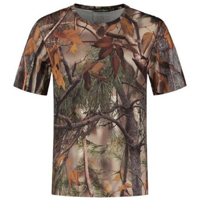 T-shirt Stealth Gear a manica corta con stampa mimetica forestale taglia M