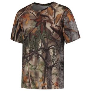 Maglietta Stealth Gear a manica corta con stampa mimetica forestale taglia XXL