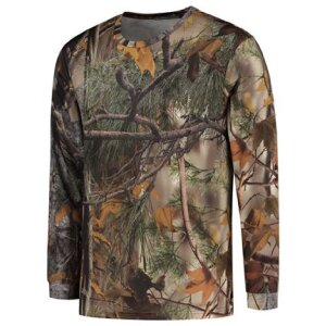 Maglietta Stealth Gear a maniche lunghe con stampa mimetica forestale taglia M