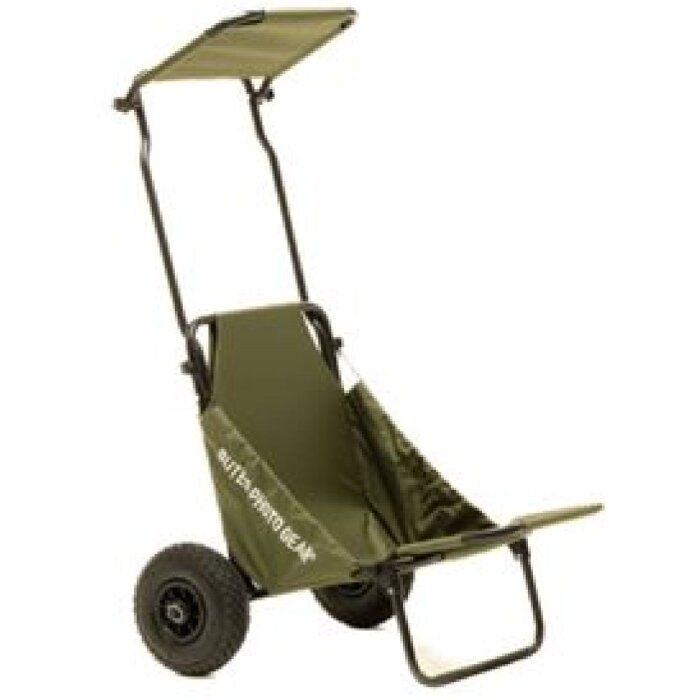 Carrello di trasporto Buteo Photo Gear verde foresta con tettoia parasole