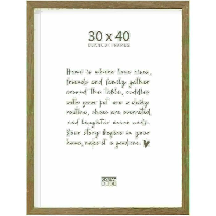 Deknudt S47CJ1 cornice in legno massiccio di quercia naturale 30,0 x40,0 cm
