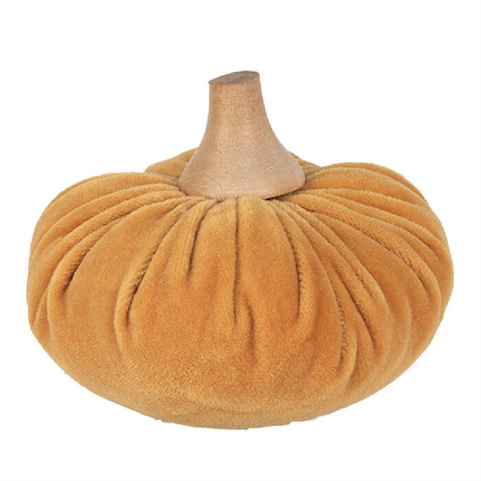 Clayre & Eef 65427 Zucca decorativa stile country Ø 12x10 cm arancio