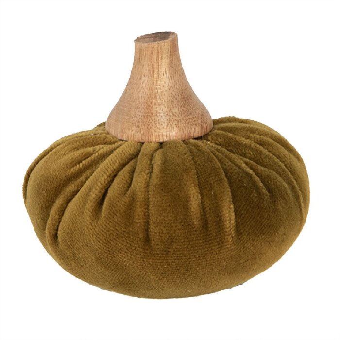Clayre & Eef 65416 Zucca decorativa verde Ø 9x8 cm Stile country