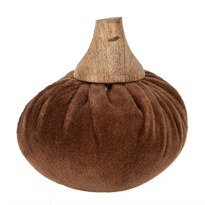 Clayre & Eef 65421 Zucca decorativa marrone Ø 9x8 cm Stile country