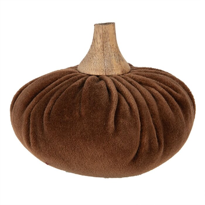 Clayre & Eef 65422 Zucca decorativa marrone Ø 12x10 cm Stile country
