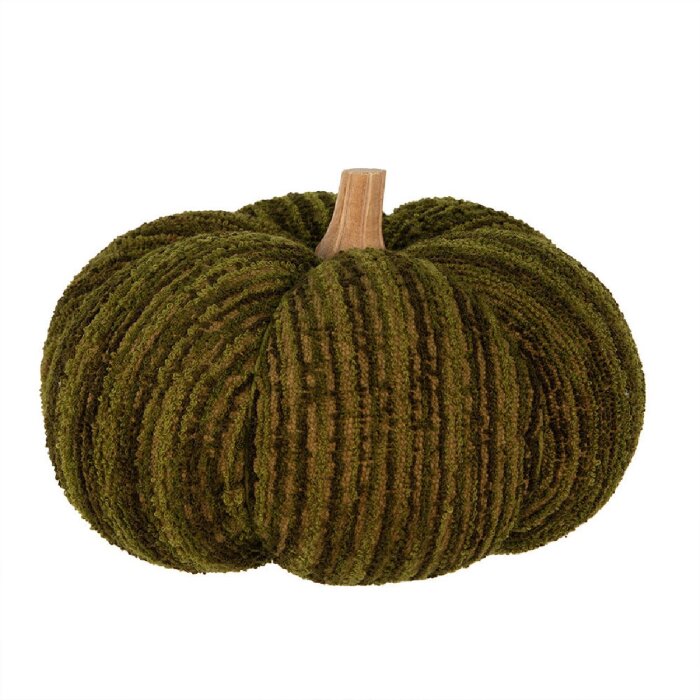 Clayre & Eef 65445 Zucca decorativa in poliestere verde Ø 25x16 cm Stile country