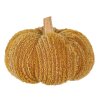 Clayre & Eef 65448 Zucca decorativa in poliestere giallo Ø 15x12 cm Stile country