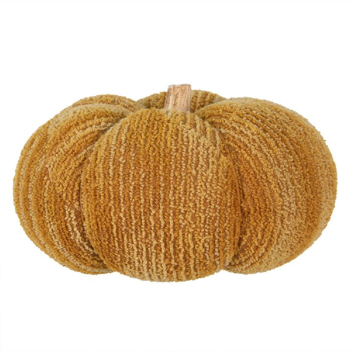 Clayre & Eef 65450 Zucca decorativa in poliestere giallo Ø 25x16 cm
