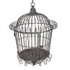 Clayre & Eef 5Y1201 Decorazione Gabbia per uccelli Marrone Grigio Ø 36x47/75 cm