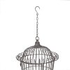 Clayre & Eef 5Y1201 Decorazione Gabbia per uccelli Marrone Grigio Ø 36x47/75 cm