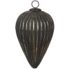 Clayre & Eef 6GL4526L Bomboniere per albero di Natale nero argento Ø 15x26 cm stile barocco