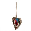 Clayre & Eef 6H2386L Appendino Cuore Rosso Marrone 13x2x13 cm Legno
