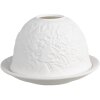 Clayre & Eef 6CE1825 Porta tealight in porcellana Ø12x8cm Bianco