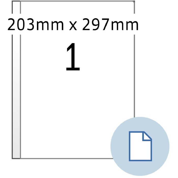 HERMA 8401 Etichette per fogli A4 bianco 203x297 mm 500 fogli/500 etichette